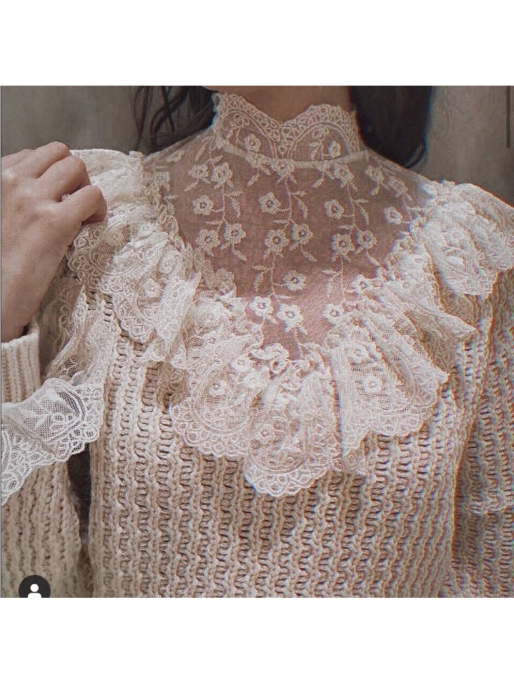 Lace Knit Sweater size small